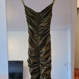 Norma Kamali Green Strapless Dress